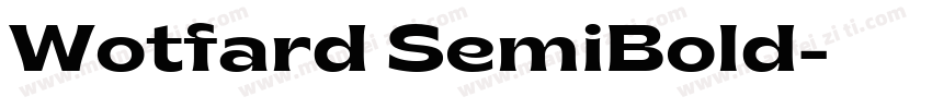 Wotfard SemiBold字体转换